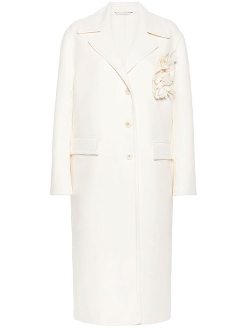 Cappotto bianco con applicazioni floreali Ermanno Scervino | D456D337APHNG14800